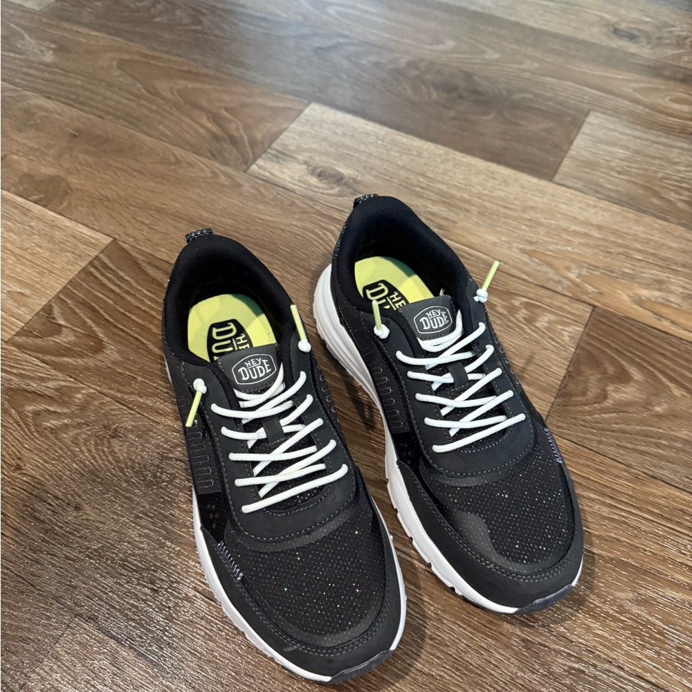 Hey Dude Black Sneakers with Sleek Design and Comfort